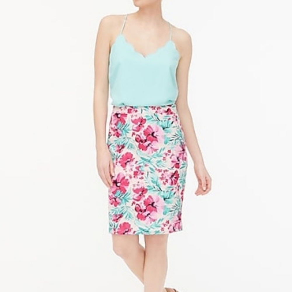 J Crew Floral Skirt~size 12